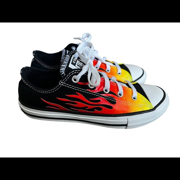 Converse Chuck Taylor All Star Flame Low Shoes Unisex GS Size 3 Women's Size 4.5 - Picture 6 of 9
